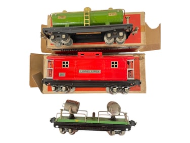 3 Lionel 800 Series Freights, 2 Boxed