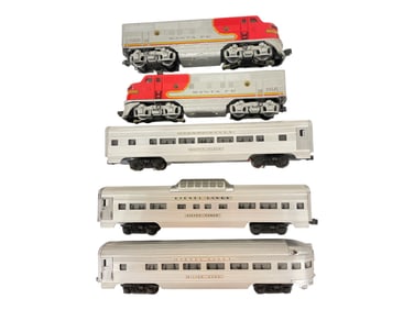 5pc Lionel SF F3 Passenger Set