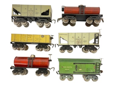 6 Clean Dorfan Freight Cars