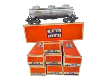 8 Boxed Lionel 6415 3d Tank Cars