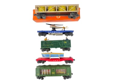 5 Late Lionel Freight Cars, 1 Boxed