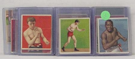 LOT OF MECCA BOXING CARDS: MECCA BOXING CARDS. 26 CARDS INCL. JACK JOHNSON OVERALL G/VG