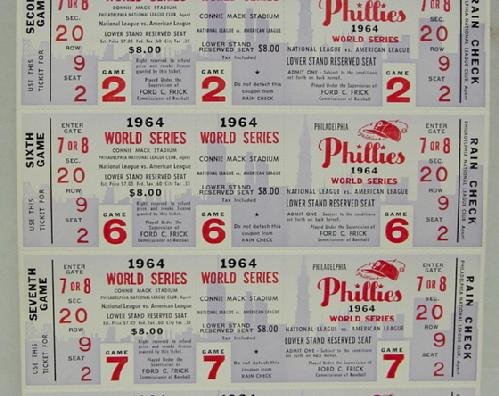 BASEBALL PHANTOM WORLD SERIES TICKETS - 4