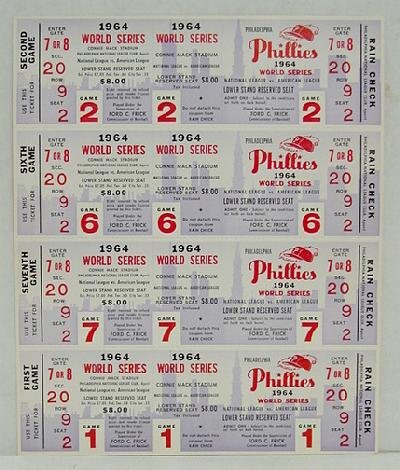 BASEBALL PHANTOM WORLD SERIES TICKETS - 5