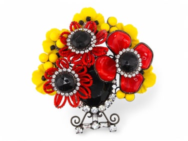 Lawrence Vrba Large Floral Brooch