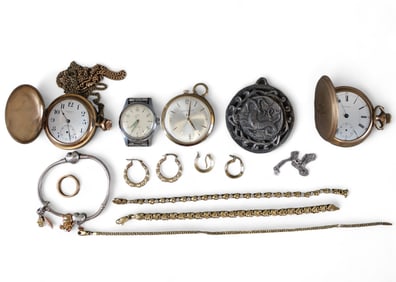 Estate Jewelry Lot Gold, Silver and Costume