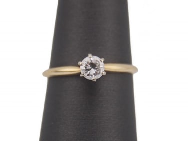 14K Yellow Gold Diamond Solitaire
