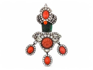 Lawrence Vrba Princess with Crown Brooch