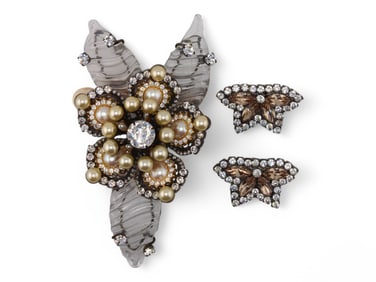 Lawrence Vrba Brooch and Earrings