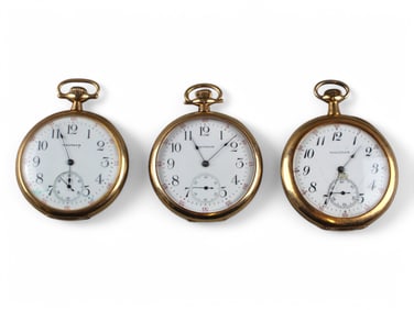 (3) 14k Gold Cased Pocket Watches