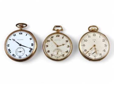 (3) 14k Gold Cased Pocket Watches