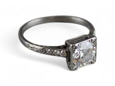 1.6 Ct Diamond Solitaire Platinum Ring