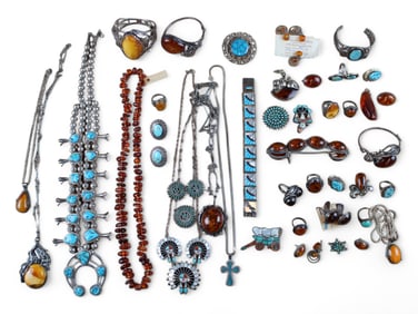 Estate Silver Jewelry Lot