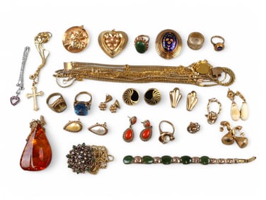 Estate Gold Jewelry Lot