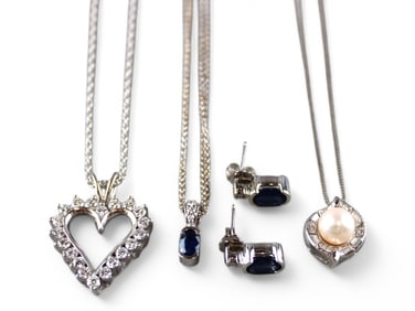 (2) 14k & (1) 18k Gold Necklaces & Earrings