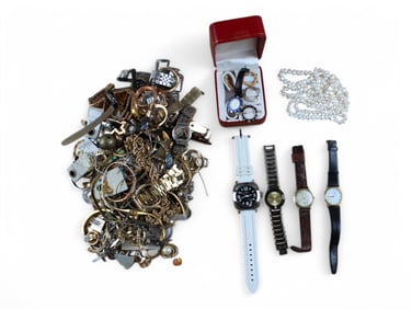 Estate Jewelry Lot including Gold & Silver