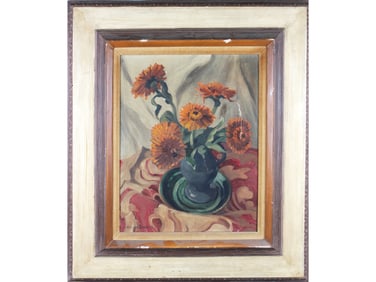 Julius Maximilian Delbos, Floral Still Life, O/C
