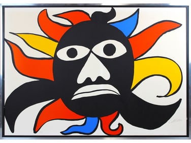 Alexander Calder, "Black Sun", Signed Lithograph