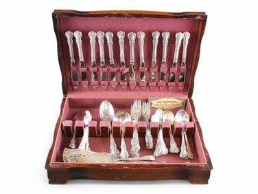 77 Pc Towle "Old Master" Sterling Silver Flatware