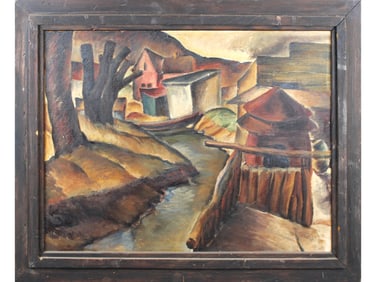 Virginia True, Untitled Landscape, Oil on Board