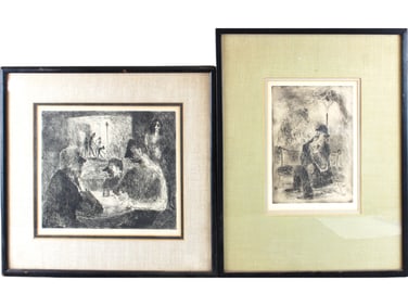 (2) Artist Signed Etchings