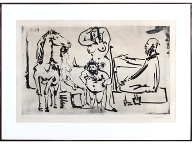 Pablo Picasso Aquatint, Le Peintre Sur La Plage