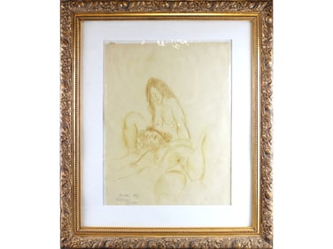 Raphael Soyer, Crayon Drawing, Two Nudes