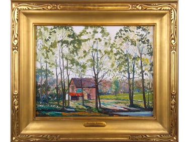 Anthony Thieme, House in Rockport, Oil on Board