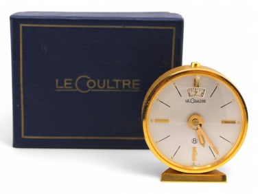 Jaeger LeCoultre 8 Day Travel Alarm Clock in O/B