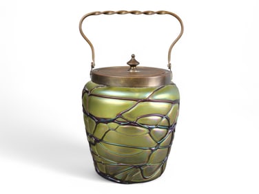 Pallme Konig Art Glass Lidded Jar