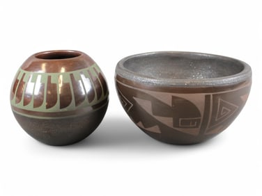(2) Martha Appleleaf San Ildefonso Pots