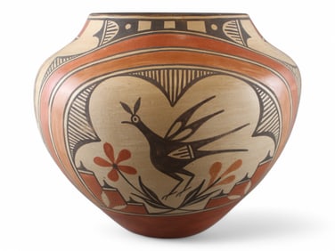 Large Lois Medina Zia Bird Pot