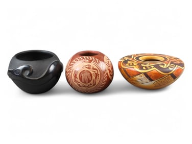 (3) Pots Nampeyo, Medicine Flower, Gonzalez