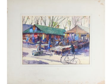 Morris Klein, "Cannes" Watercolor on Paper
