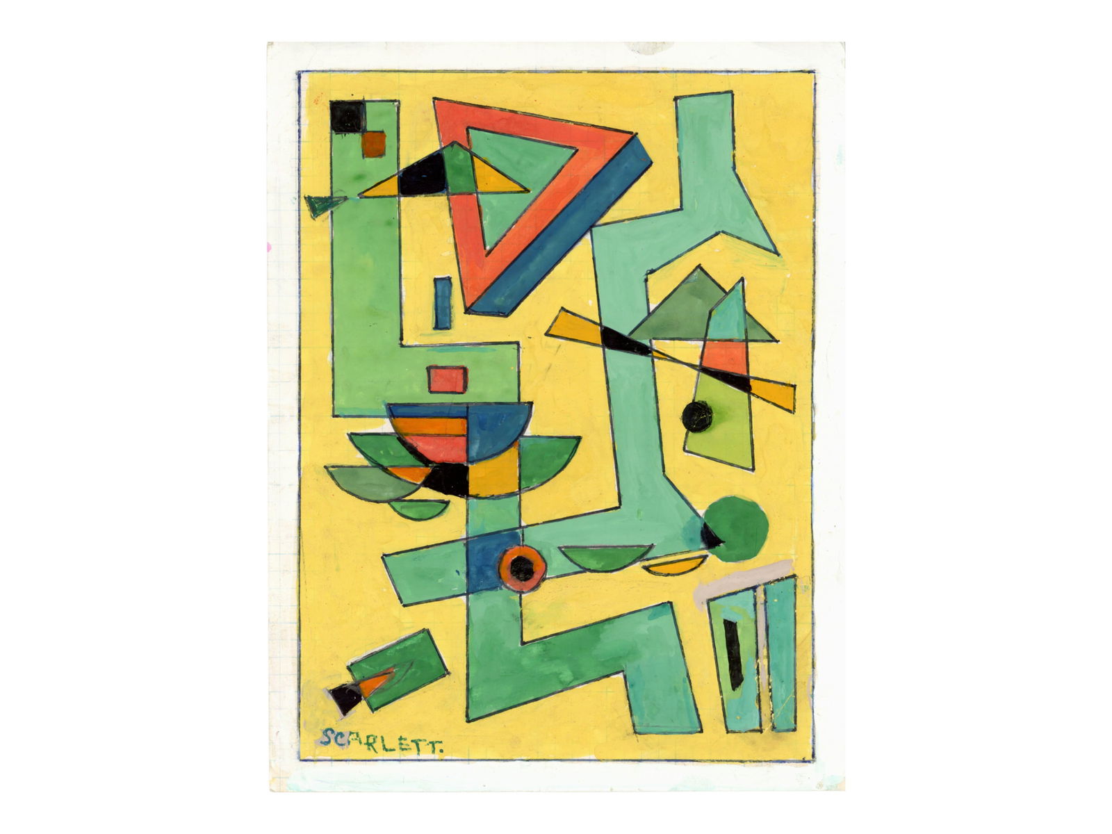 Rolph Scarlett (1889 - 1984) Oil on Paper (1 of 2)