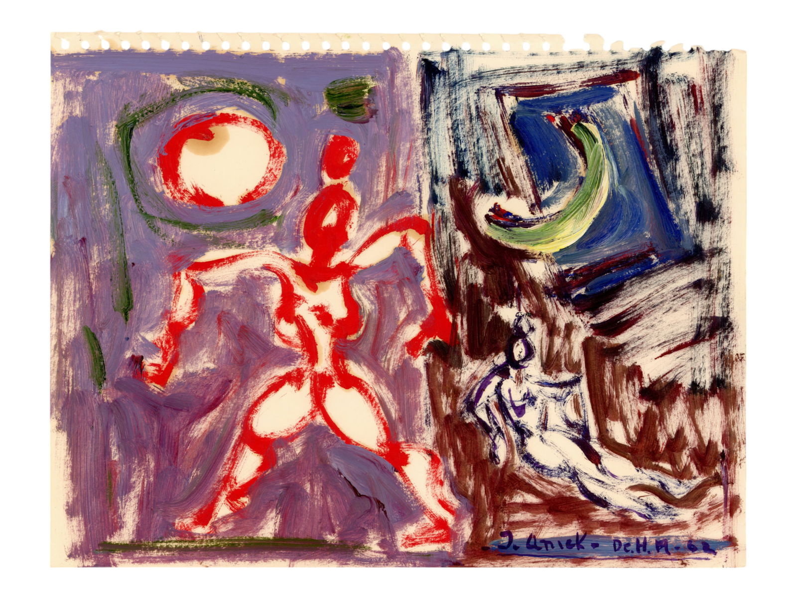 De Hirsch Margules (1899 - 1965)  Oil on Paper (1 of 2)