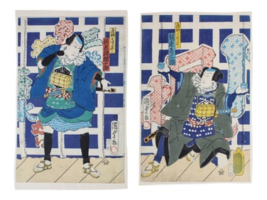 Utagawa Kunisada, (2) Japanese Woodblock Prints