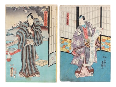 Utagawa Kunisada, (2) Japanese Woodblock Prints