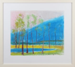 Wolf Kahn Signed Pastel, Untitled