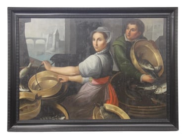 18th/19th Century Oil on Canvas Painting, Unsigned