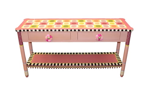 MacKenzie Childs True Love Console Table
