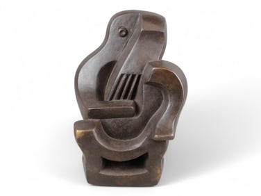 Jacques Lipchitz, Bronze, Guitar Player Seated