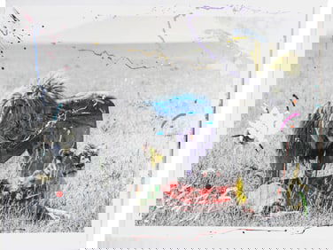 Arno Elias, "Simba Duet" Limited Ed Mixed Media