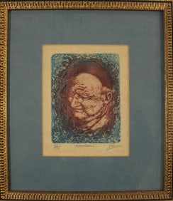 Mary Vickers "Connoisseur" Signed Etching