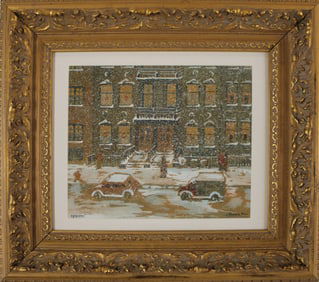 Jacob Vanderbilt, Gouache/Paper NYC Street Scene