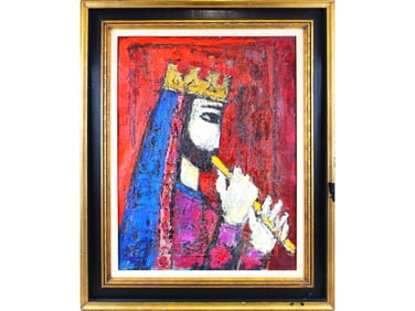 Nissan Engel, O/C "King David Playing the Flute"