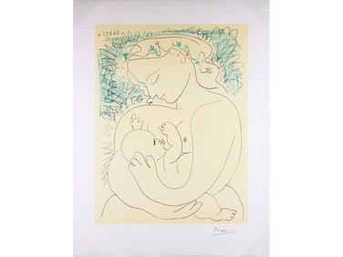Pablo Picasso, Mother & Child, Hand Signed Litho