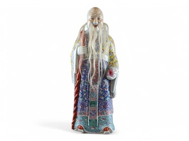 Chinese Famille Rose Shou Xing Figure