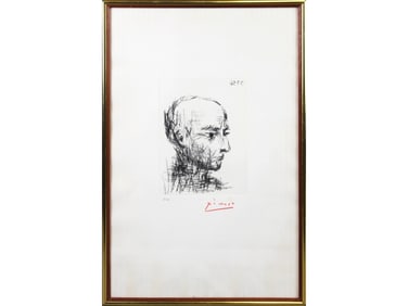 Pablo Picasso, Portrait of Max Jacob, Signed