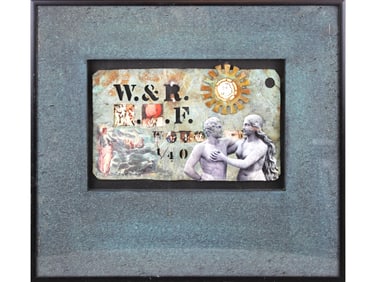 Aaron Jones, Mixed Media Collage "Lovers"